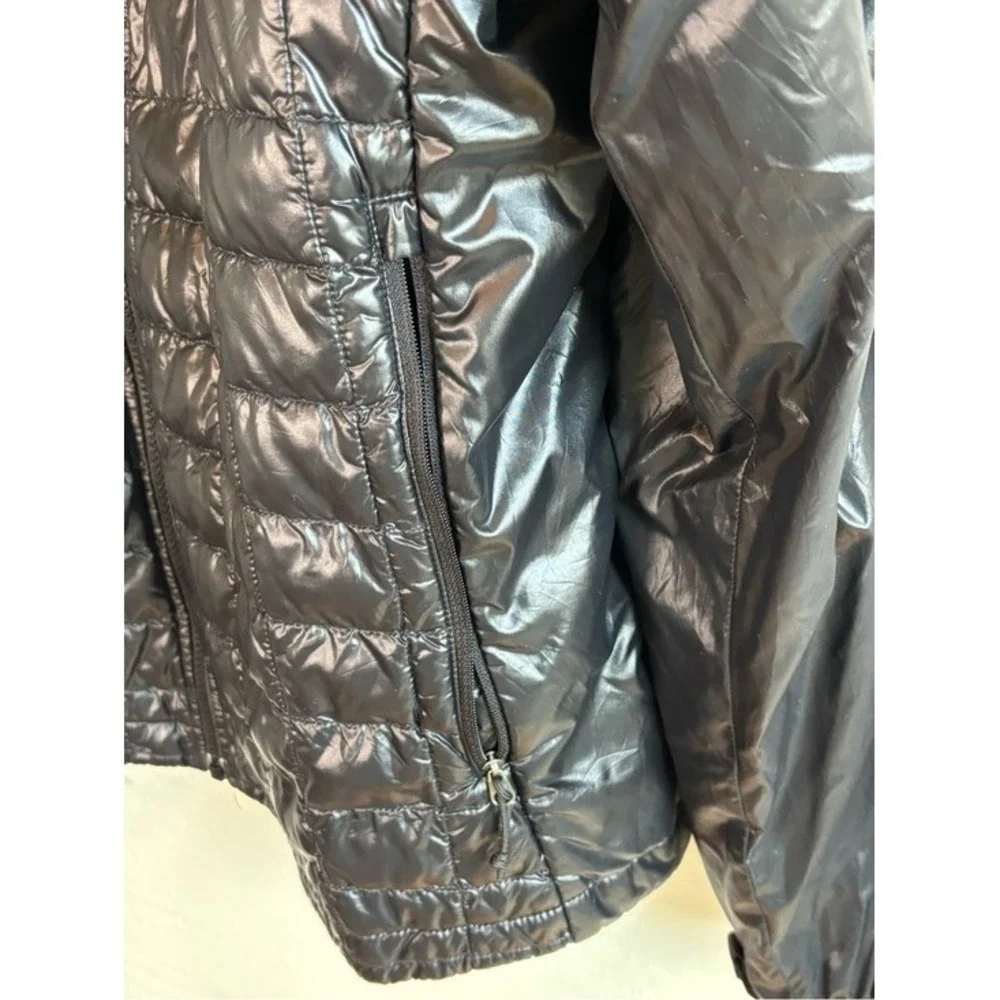 The North Face Thermoball Puffer Jacket Black Mens Large Quilted Zip Consign